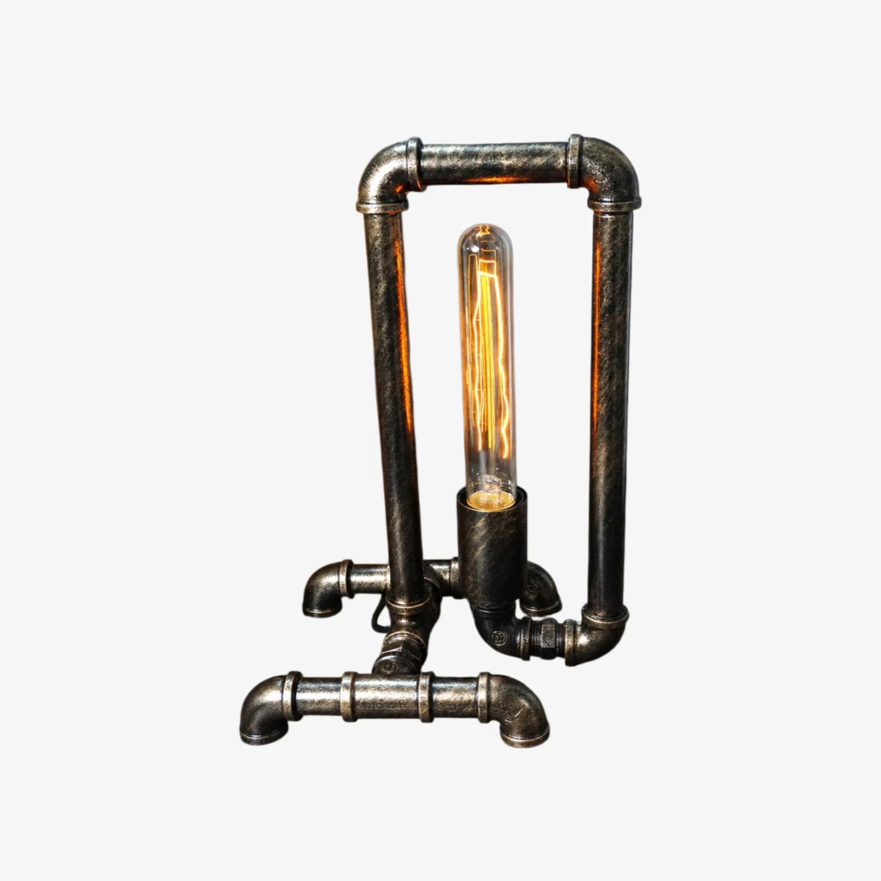 Jason lampara de mesa industrial retro de tuberia
