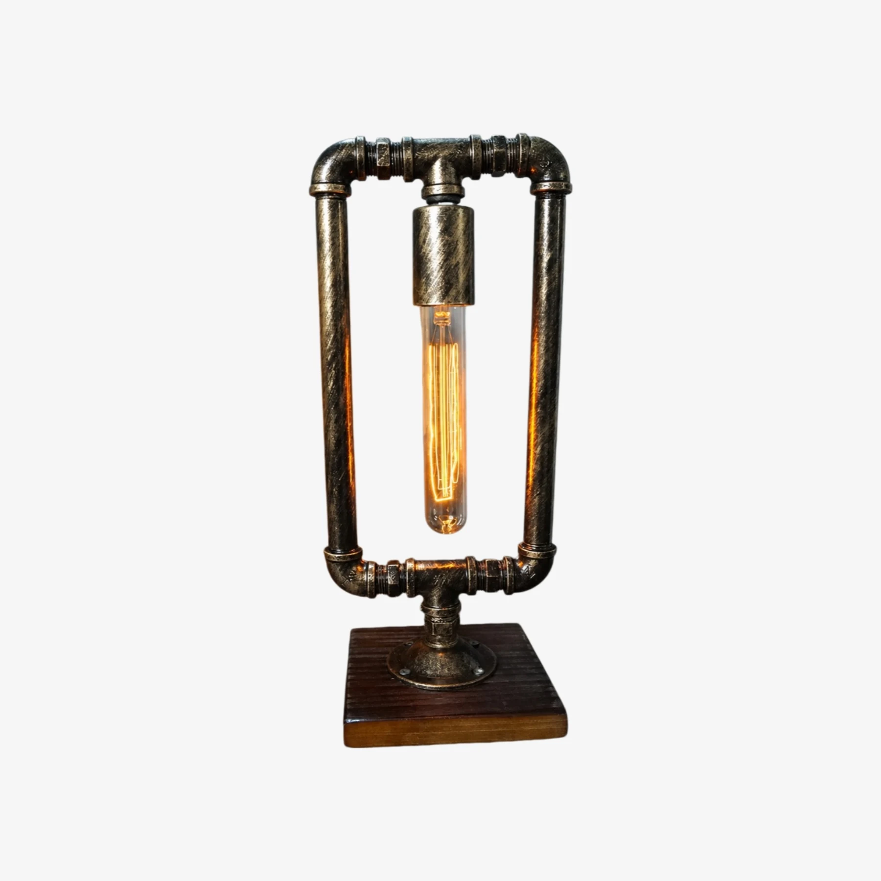 Remi lampara de mesa industrial retro de tuberia