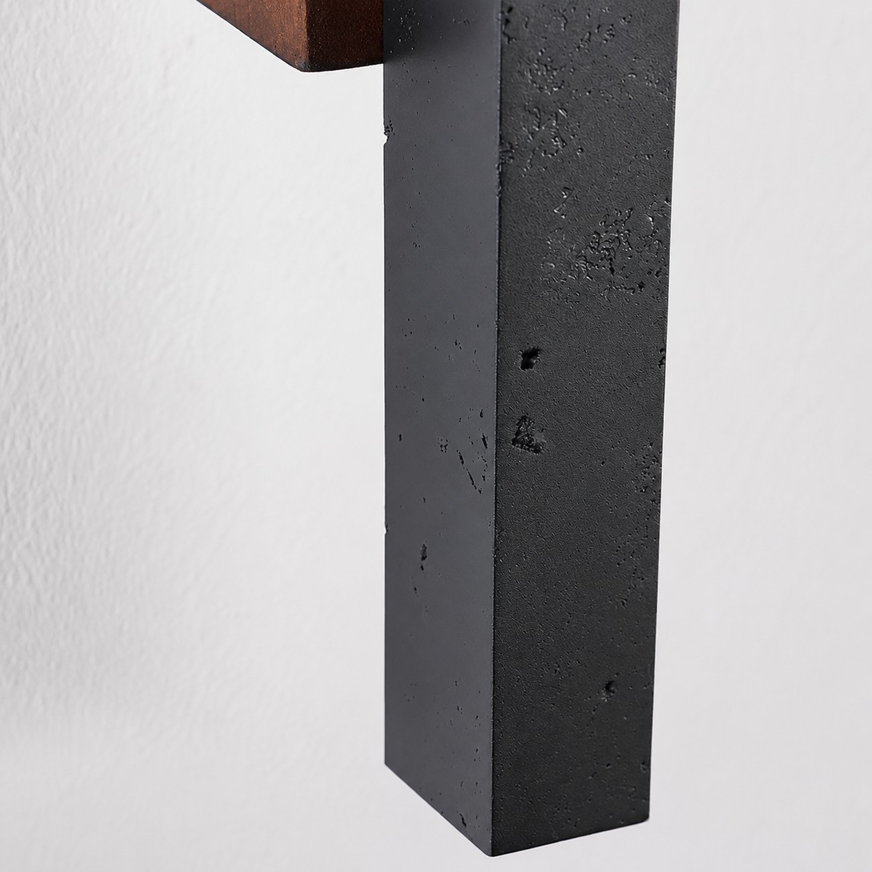 Linear Travertine And Wood LED Wall Light material detail