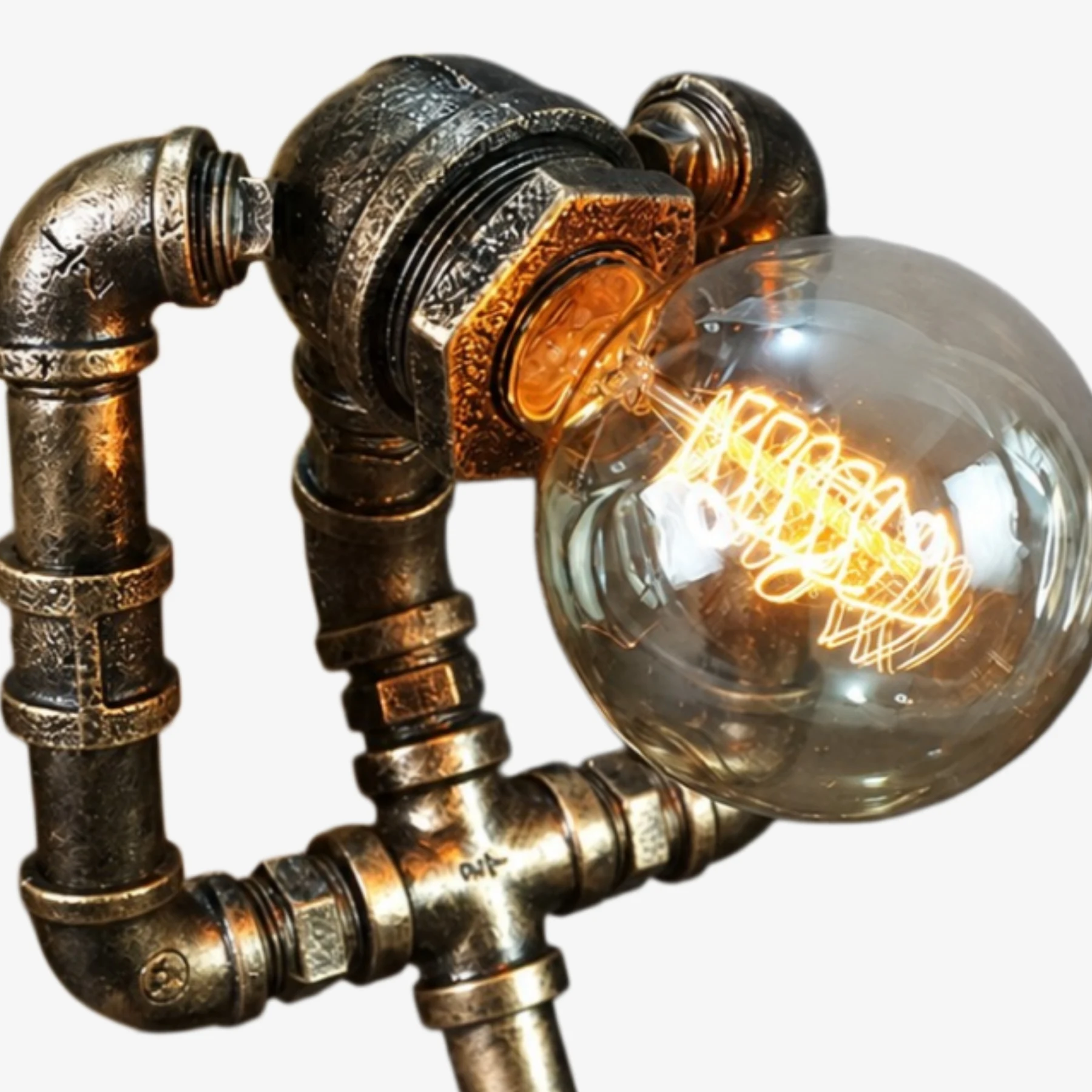 Detalle del soporte de globo estilo Edison