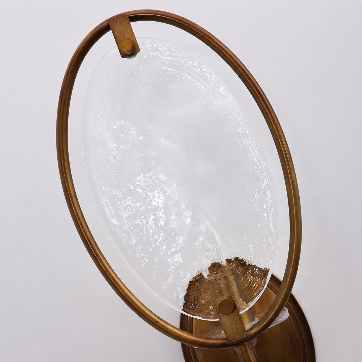 Oval Metal Glass Wall Sconce detail